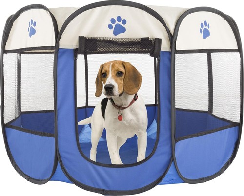 Blue pop pet playpen indoor - pop-up,