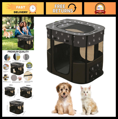 Portable dog crate - pen, pop