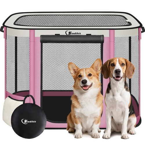 Pink dog playpen cat - playpen,cat, puppy