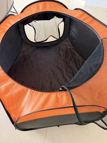 Orange black pop fabric pet - pop-up,