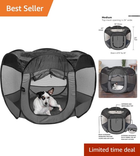 Medium gray pet playground - medium,