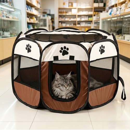Foldable pop dog playpen - dog,