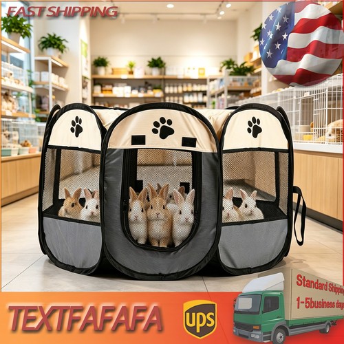 Foldable pop dog playpen - up,