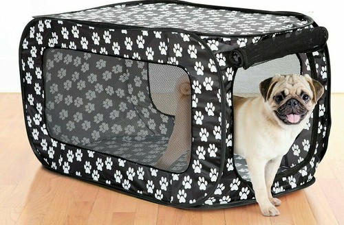 Folding soft dog crate - folding,