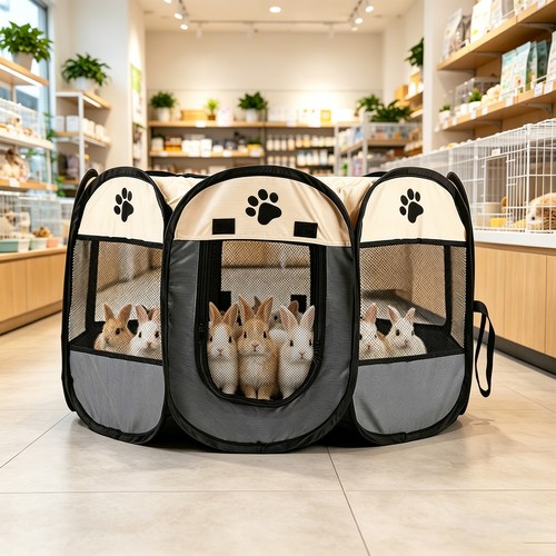 Foldable pop dog - dog, playpen